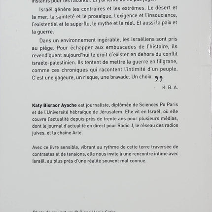 En direct d'Israël - Katy Bisraor-Ayache - Chroniques - Journalisme - Société israélienne - Témoignage - Livre