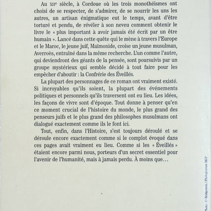 La Confrérie des Éveillés – Jacques Attali – roman historique ésotérique société secrète pouvoir et connaissance - Livre