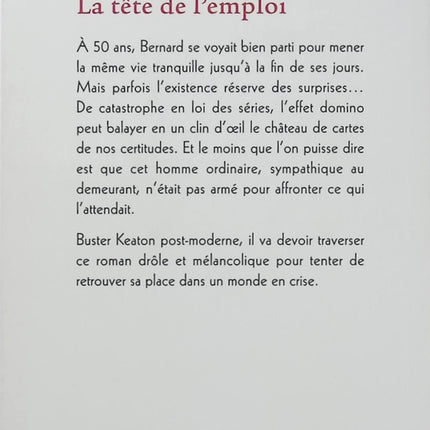 La Tête de l'emploi – David Foenkinos – Roman français – Chômage, famille, seconde chance - Livre