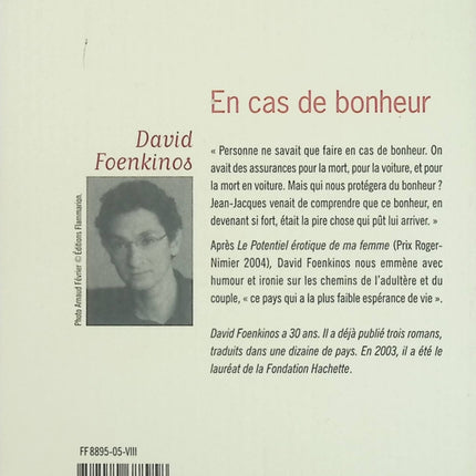 En cas de bonheur - David Foenkinos - Roman contemporain et sentimental occasion - Livre