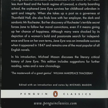Jane Eyre – Charlotte Brontë – Penguin Classics – Roman anglais, romance, amour et secrets - Livre en anglais