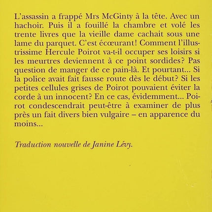 Mrs McGinty est morte – Agatha Christie – Roman policier enquête Hercule Poirot mystère crime classique - Livre