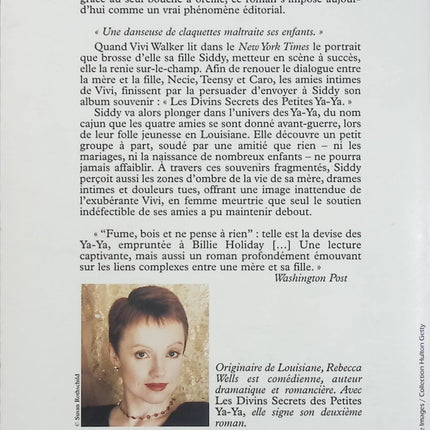 Les Divins Secrets des petites Ya-Ya – Rebecca Wells – roman américain amitié féminine secrets famille Louisiane - Livre