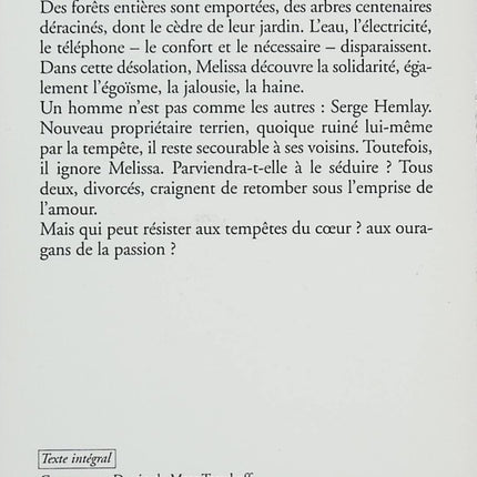 Dans la tempête – Madeleine Chapsal – Roman psychologique sur les épreuves de la vie et les relations humaines - Livre