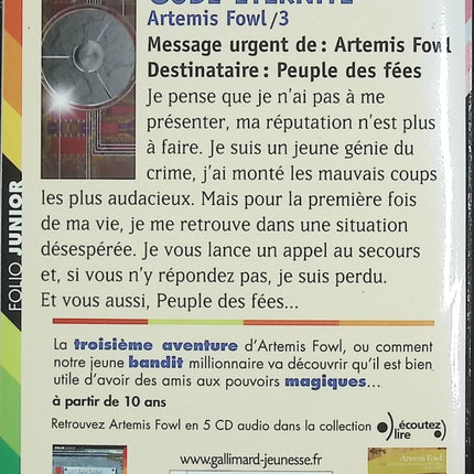 Artemis Fowl – Tome 3 : Code Éternité – Eoin Colfer – Roman jeunesse fantasy science-fiction aventure fantastique - Livre