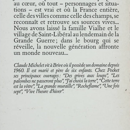Des Grives aux loups Tome 2 – Les Palombes ne passeront plus – Claude Michelet – Saga familiale et roman du terroir corrézien - Livre