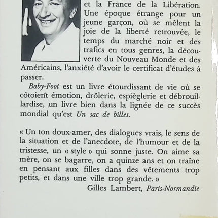 Baby-foot – Joseph Joffo – Roman d’apprentissage sur l’enfance, l’amitié et la passion du football de table - Livre