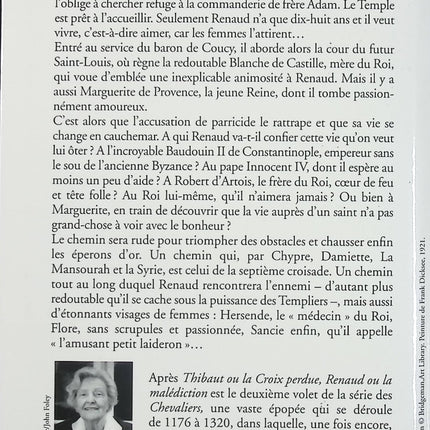 Renaud ou la malédiction – Les Chevaliers Tome 2 – Juliette Benzoni – roman historique croisades Templiers - Livre