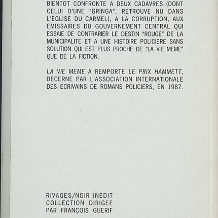 La Vie même – Paco Ignacio Taibo II – Roman noir et polar politique au Mexique - Livre