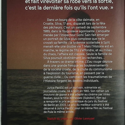 L’Eau rouge – Jurica Pavičić – Roman noir croate – Thriller politique et social – Disparition et secrets de famille - Livre