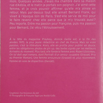 Un amour de Sagan – Annick Geille – Roman biographique sur Françoise Sagan, amour, littérature et vie mondaine - Livre
