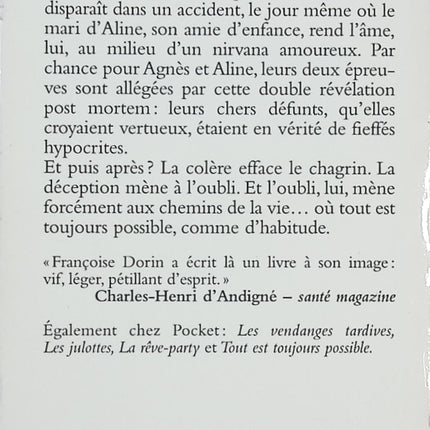 Et puis après… – Françoise Dorin – Roman contemporain sur l’amour, le temps qui passe et les choix de vie - Livre