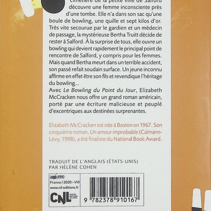 Le Bowling du Point du Jour – Elizabeth McCracken – Roman contemporain américain drame familial mémoire enfance - Livre