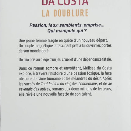 La Doublure – Mélissa Da Costa – Roman contemporain sur l’identité, les apparences et la reconstruction - Livre