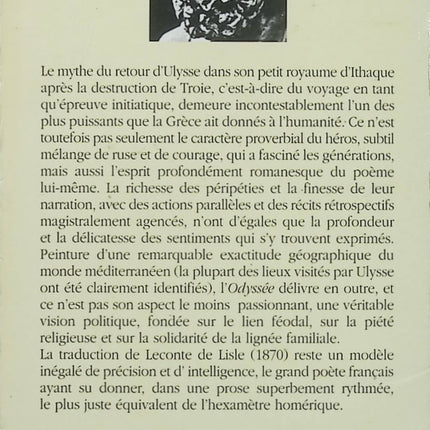 Odyssée – Homère – Ulysse, mythologie grecque, voyage et aventures – Classique antique d’occasion - Livre