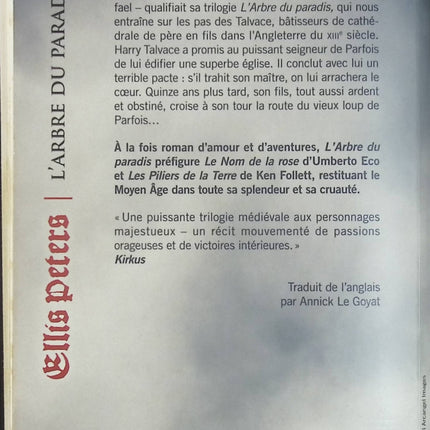 L'Arbre du paradis - Edith Pargeter - Roman historique médiéval occasion - Livre