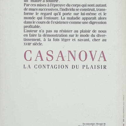 Casanova, la contagion du plaisir – Jean-Didier Vincent – Essai sur le désir, la sexualité et le mythe de Casanova - Livre