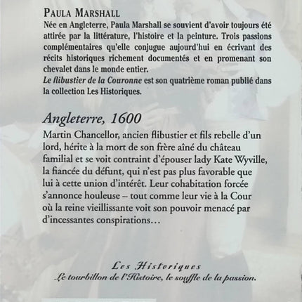 Le Flibustier de la Couronne – Paula Marshall – Romance historique, aventure et intrigues à la cour d'Élisabeth Ire - Livre
