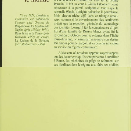 On a sauvé le monde – Dominique Fernandez – Roman historique d’espionnage en Italie fasciste - Livre