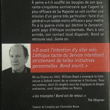 Solo – Une nouvelle aventure de James Bond – William Boyd – Roman d’espionnage et mission secrète en Afrique - Livre