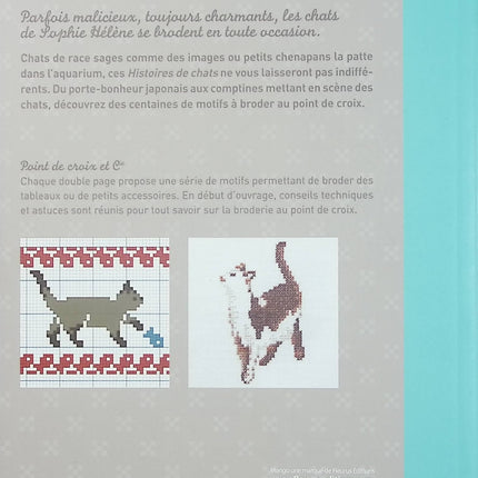Histoires de chats – Sophie Hélène – broderie point de croix, motifs félins et loisirs créatifs - Livre