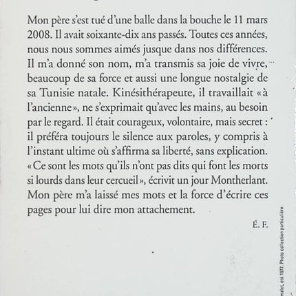 L'homme qui m'aimait tout bas - Éric Fottorino - Récit autobiographique sur la filiation et le deuil - Livre poche d'occasion - Livre