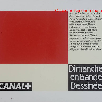 Canal+ de bande dessinée avec Étienne Robial - Dimanche en bande dessinée - BD d'occasion - Livre BD