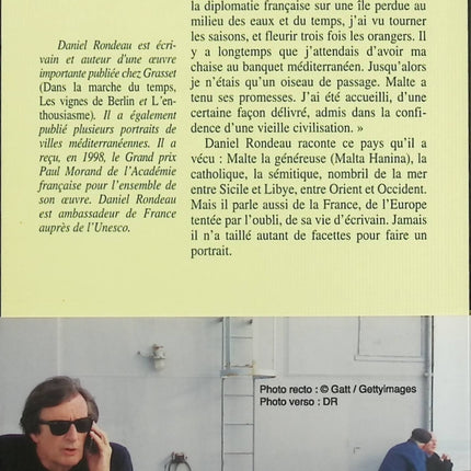 Malta Hanina – Daniel Rondeau – Récit littéraire sur Malte, diplomatie et civilisation méditerranéenne - Livre