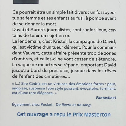 L’Enfant des cimetières – Sire Cédric – Thriller fantastique, meurtres, enquête et surnaturel – Livre d’occasion - Livre