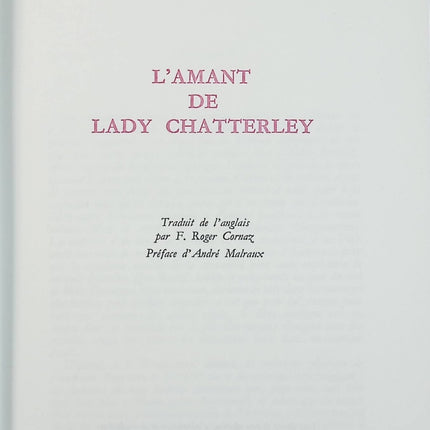 L’amant de Lady Chatterley – D.H. Lawrence | Roman érotique classique et amour interdit - Livre
