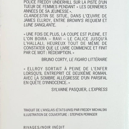 Clandestin - James Ellroy - Livre