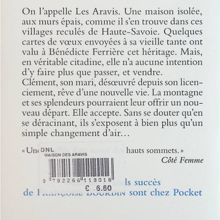 Roman contemporain famille secrets montagne La Maison des Aravis – Françoise Bourdin - Livre