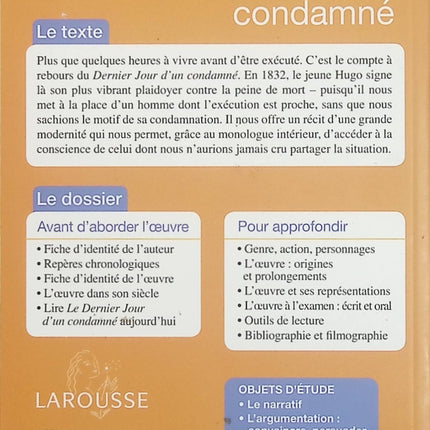 Le Dernier Jour d’un condamné – Victor Hugo, avec les commentaires d’Alexandre Gefen, grand classique sur la peine de mort - Livre