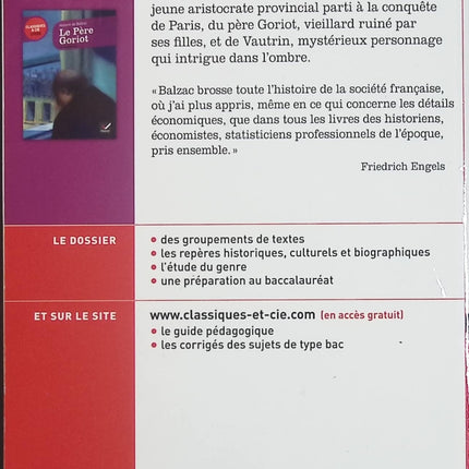 Le Père Goriot – Honoré de Balzac, grand classique du roman français et de La Comédie humaine - Livre