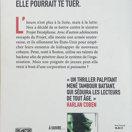 Expérience Noa Torson Tome 2 – Ne regarde pas – Michelle Gagnon – thriller jeunesse hacking et complot – livre d’occasion - Livre