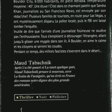 Le Festin de l’araignée – Maud Tabachnik – roman noir thriller américain enquête occasion - Livre