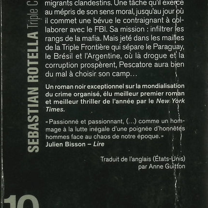 Triple Crossing – Sebastian Rotella – thriller frontière cartel mafia occasion - Livre