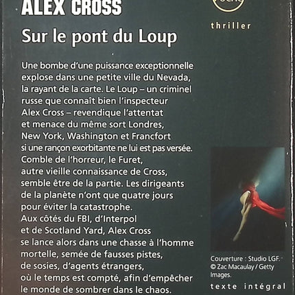 Sur le pont du loup – Alex Cross – thriller policier de James Patterson enquête et suspense - livre