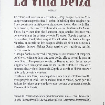 La Villa Belza - Bernadette Pécassou-Camebrac - livre