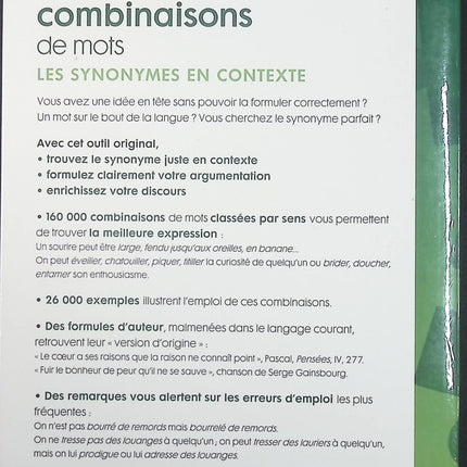 Dictionnaire des combinaisons de mots - Dictionnaires Le Robert - livre