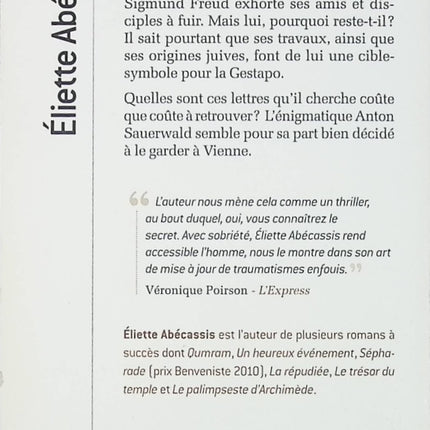 Un secret du docteur Freud - Eliette Abécassis - livre