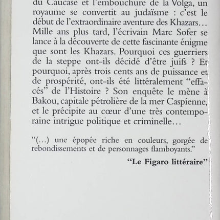 Le Vent des Khazars – roman historique de Marek Halter saga et secrets du passé - livre