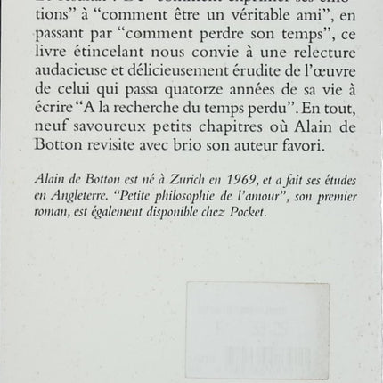 Comment Proust peut changer votre vie - Alain de Botton - livre
