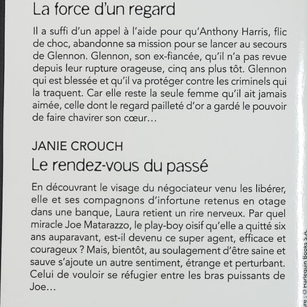 La force d'un regard - Le rendez-vous du passé - Nichole Severn - Janie Crouch - Black Rose - Romance suspense - Enquête - Danger - Protection - Otage - Secrets - Livre
