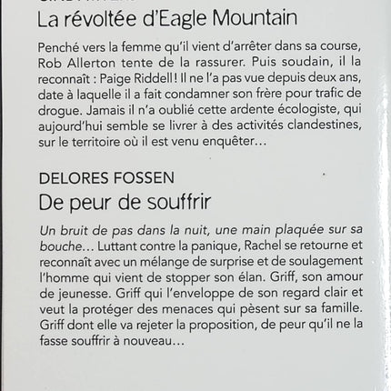 La révoltée d'Eagle Mountain - De peur de souffrir - Cindi Myers - Delores Fossen - Black Rose - Romance suspense - Enquête - Danger - Menace - Protection - Secrets - Trafic de drogue - Livre