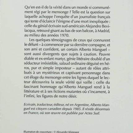 Tous les hommes sont menteurs – Alberto Manguel – Roman policier et historique – Mystère, littérature et vérité - Livre