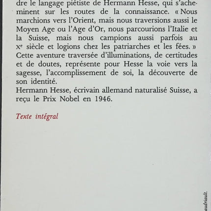 Le Voyage en Orient – Hermann Hesse : récit initiatique et quête spirituelle sur le voyage intérieur, la sagesse et la découverte de soi - Livre