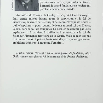 Les Chrétiens Tome 2 – Le Baptême du Roi – Max Gallo – Roman historique sur Clovis - Livre