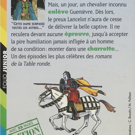 Lancelot ou Le Chevalier de la charrette Chrétien de Troyes – Roman médiéval de chevalerie, quête de Lancelot, amour de Guenièvre et légendes du roi Arthur - Livre