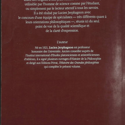 Dictionnaire des grandes philosophies Lucien Jerphagnon – Ouvrage de référence en philosophie, grands penseurs, courants philosophiques et histoire des idées - Livre